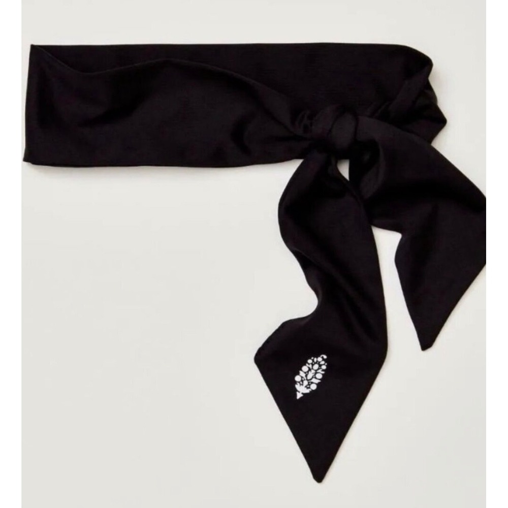 Free People Movement Gym Wrap Tie Knotted Headband Black Athletic Yoga